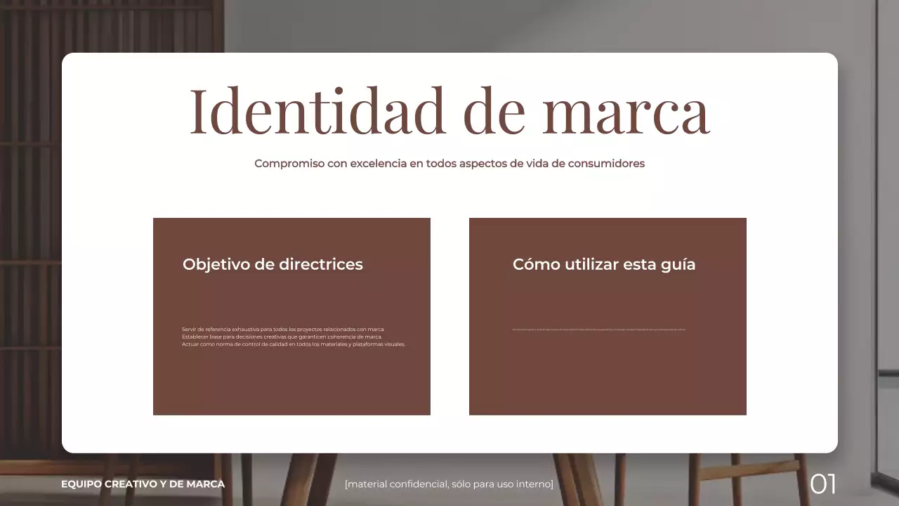 marron y beige elegantes y modernos hogar y vivienda marca directriz presentación