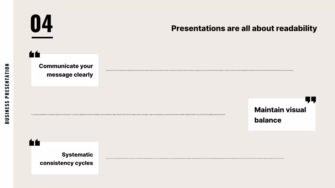 Apresentação de negócios minimalista bege