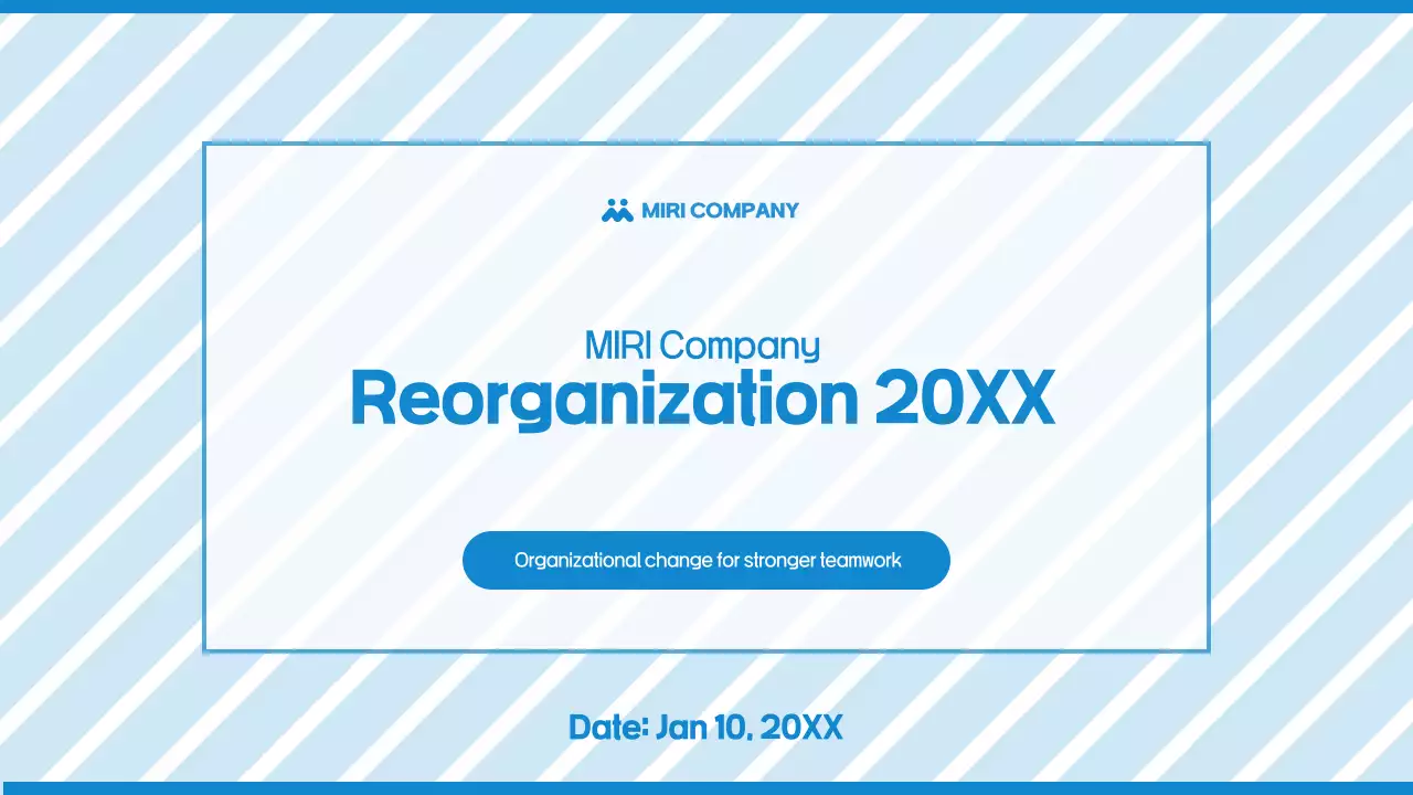 Blue Modern Reorganization Announcement Presentation