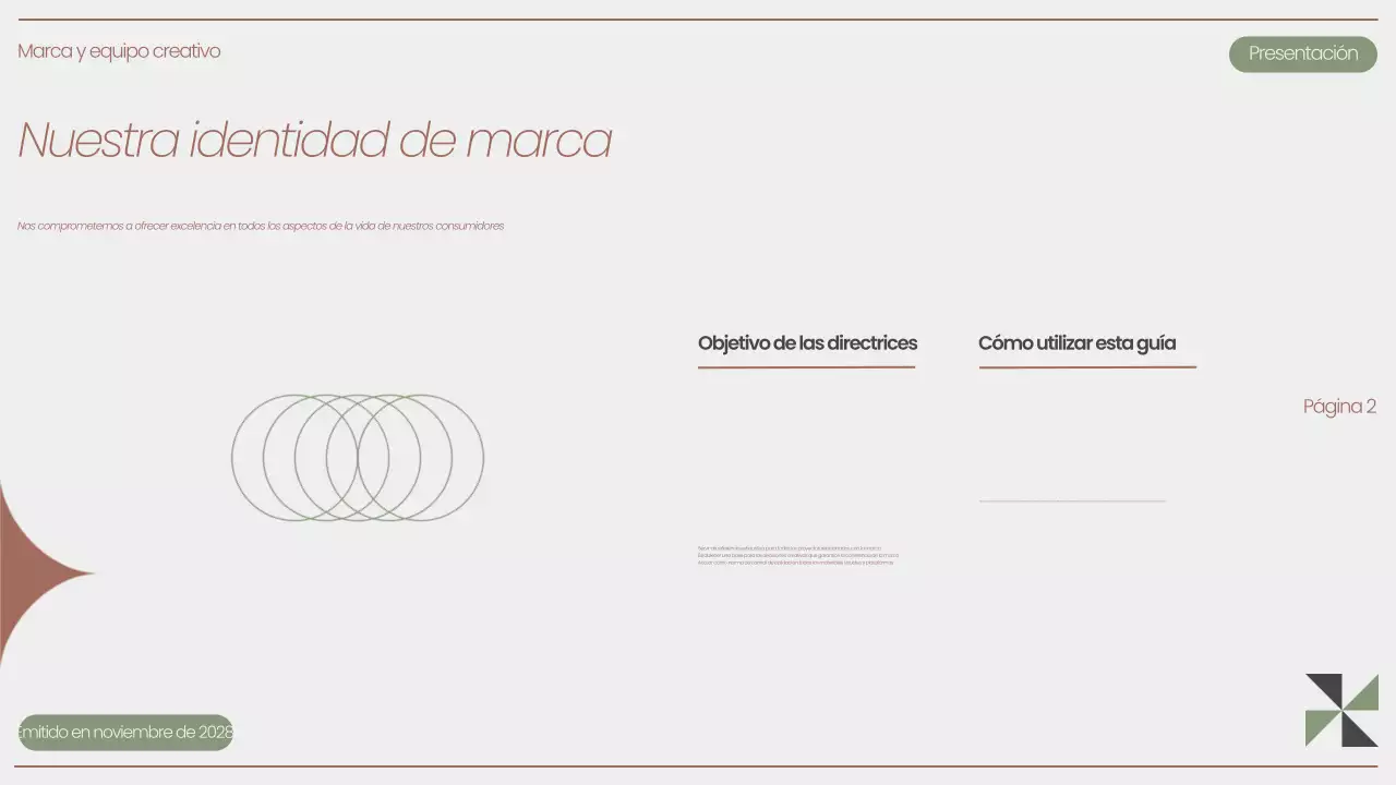 Presentación de las directrices de la marca Gray Modern