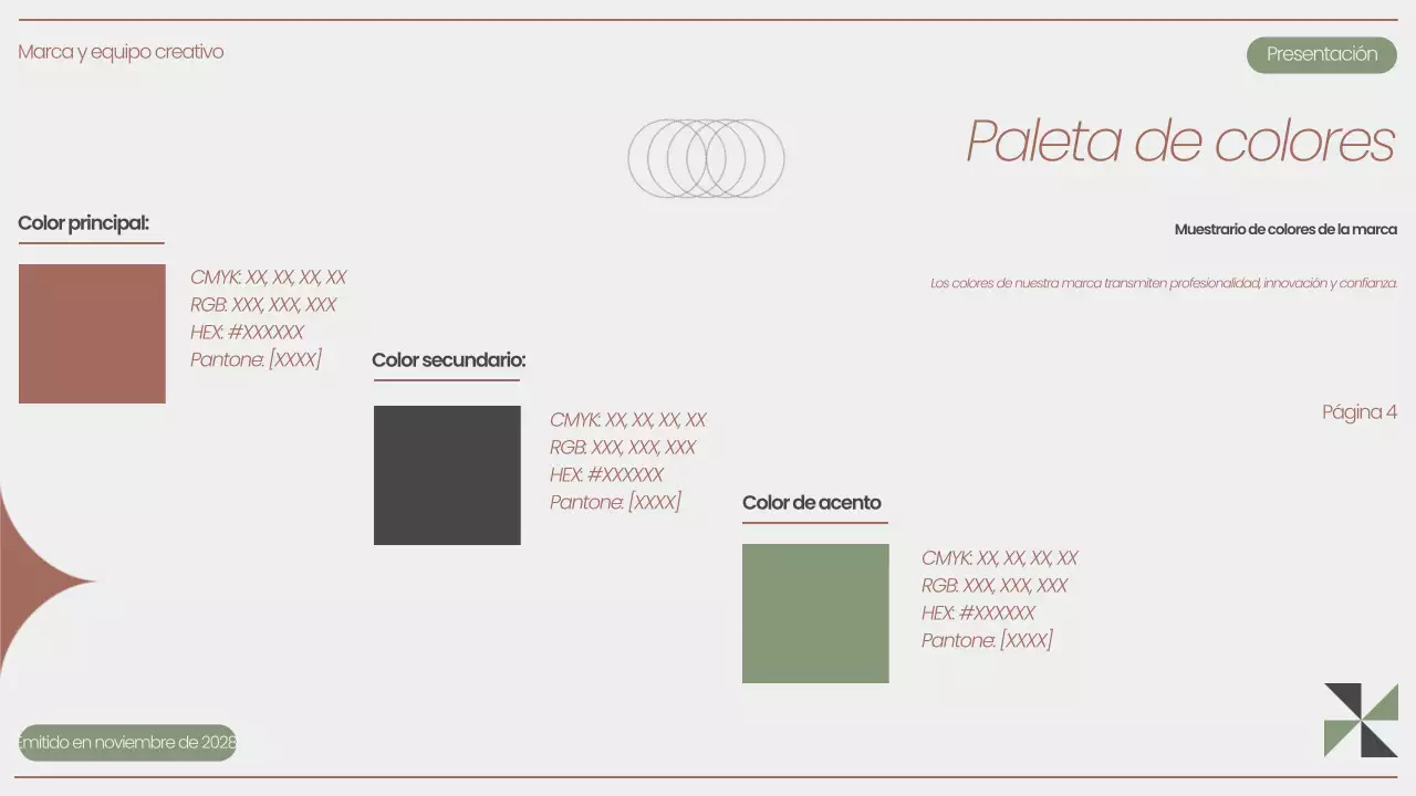 Presentación de las directrices de la marca Gray Modern