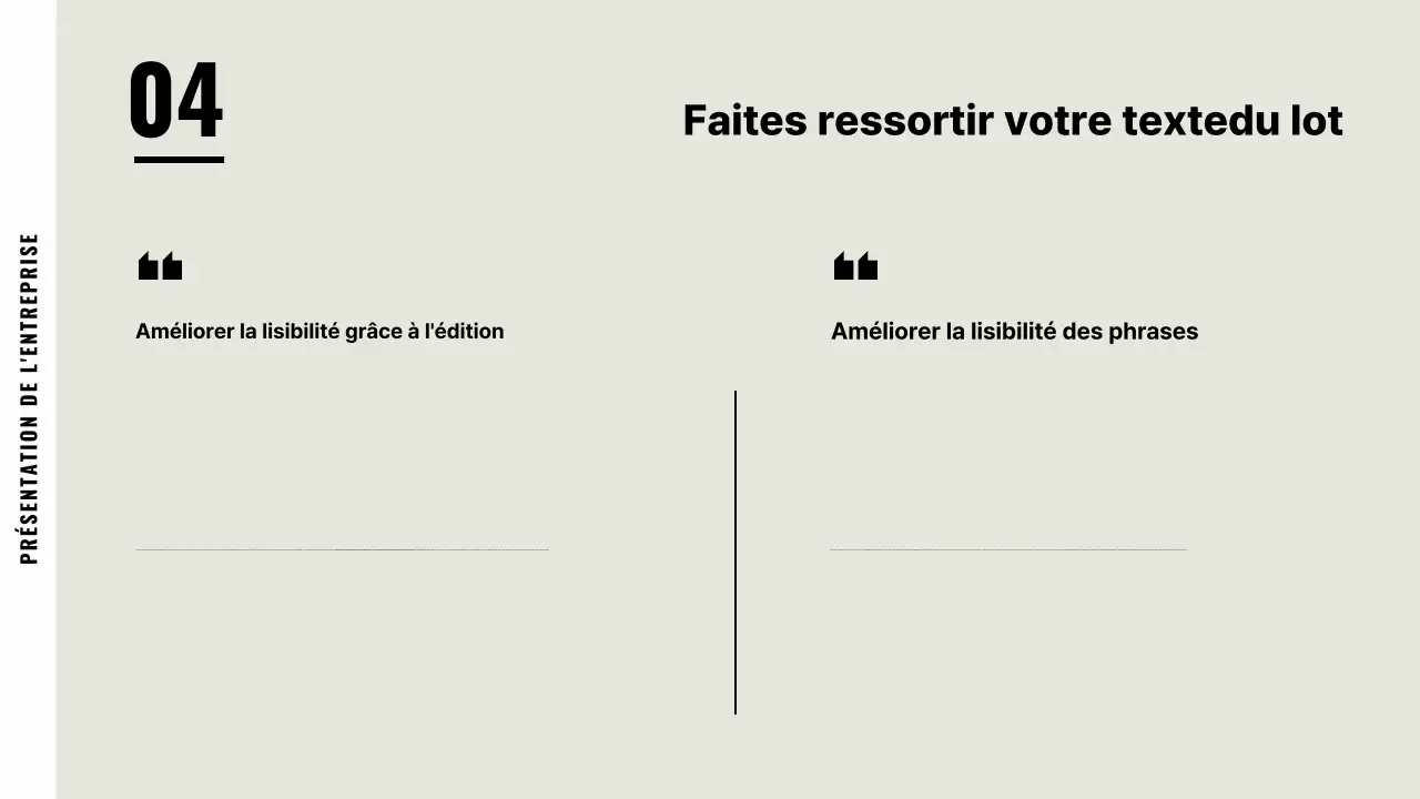 Description de l'entreprise beige par défaut