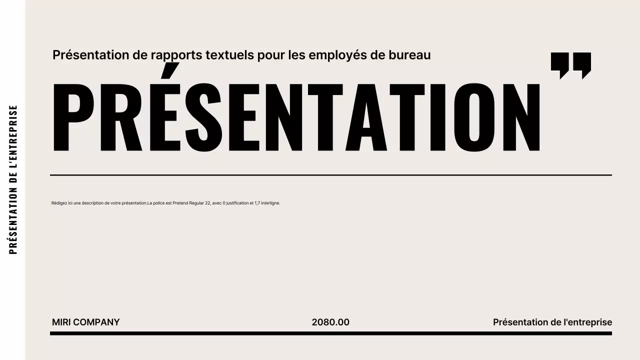 Description de l'entreprise beige par défaut