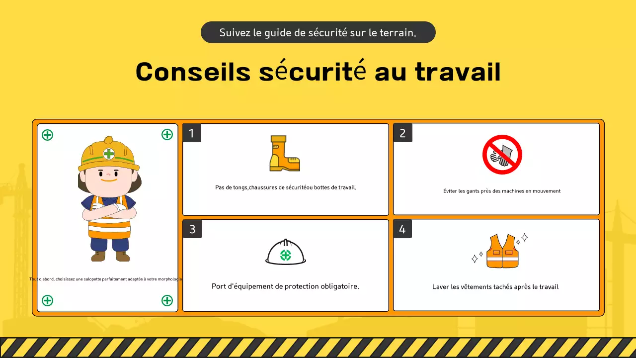 Une collection de jolis manuels jaunes et verts sur la sécurité sur les chantiers de construction