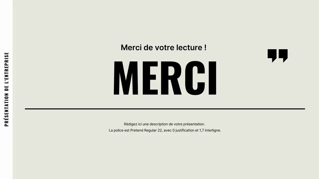 Description de l'entreprise beige par défaut