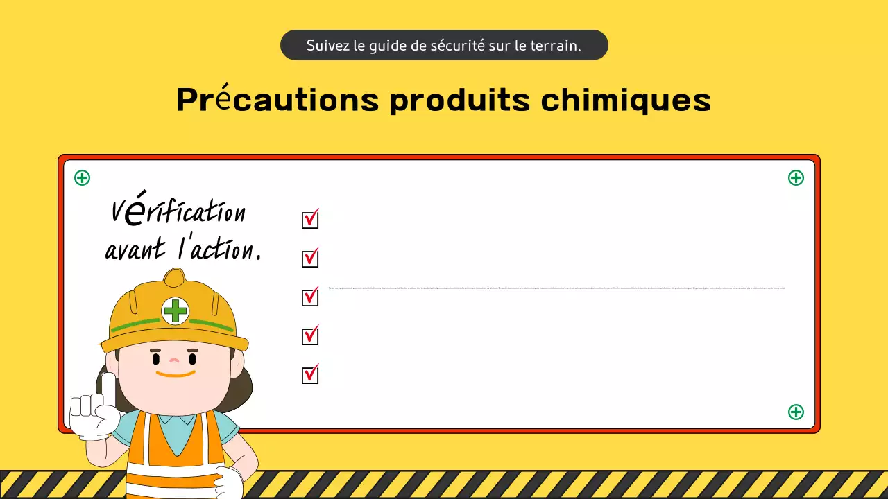 Une collection de jolis manuels jaunes et verts sur la sécurité sur les chantiers de construction