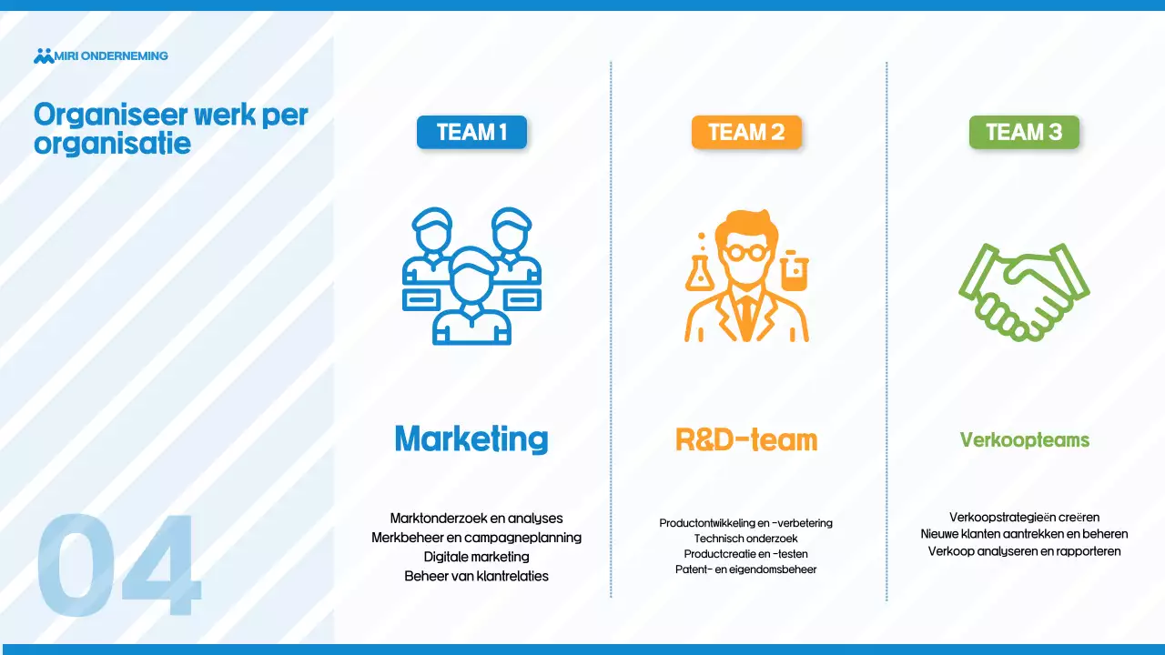 Lichtblauwe eenvoudige reorganisatiegids