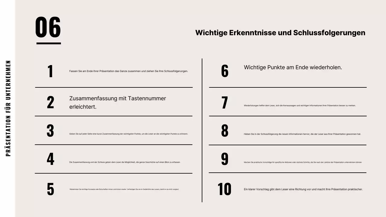 Beige Standard-Geschäftsbeschreibung
