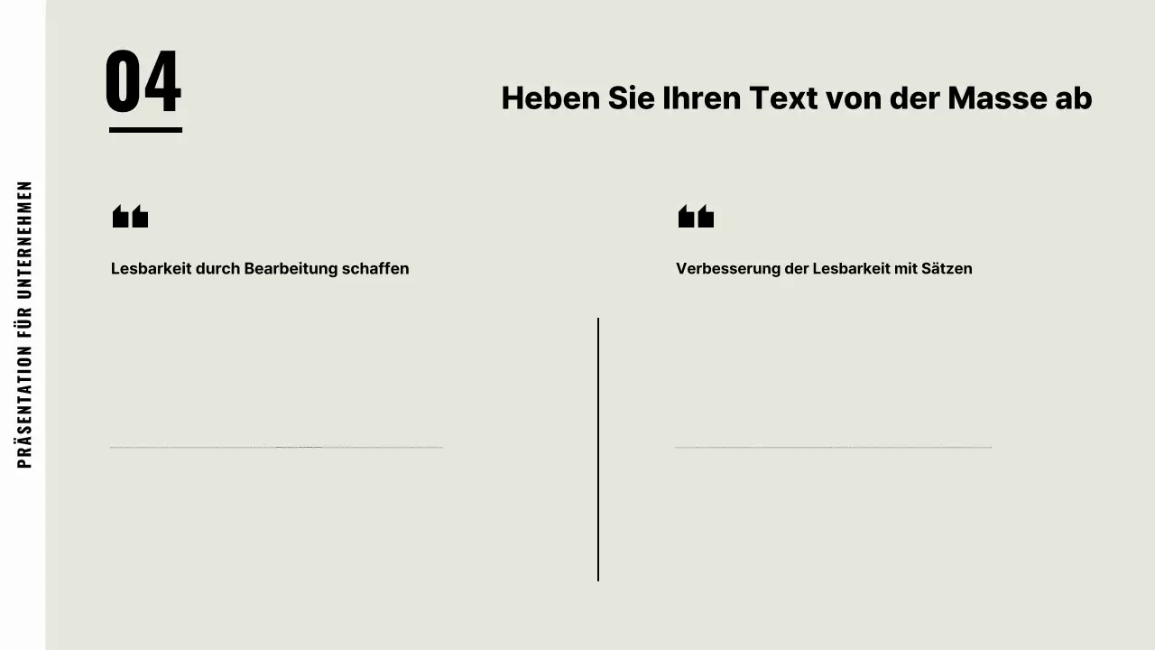 Beige Standard-Geschäftsbeschreibung