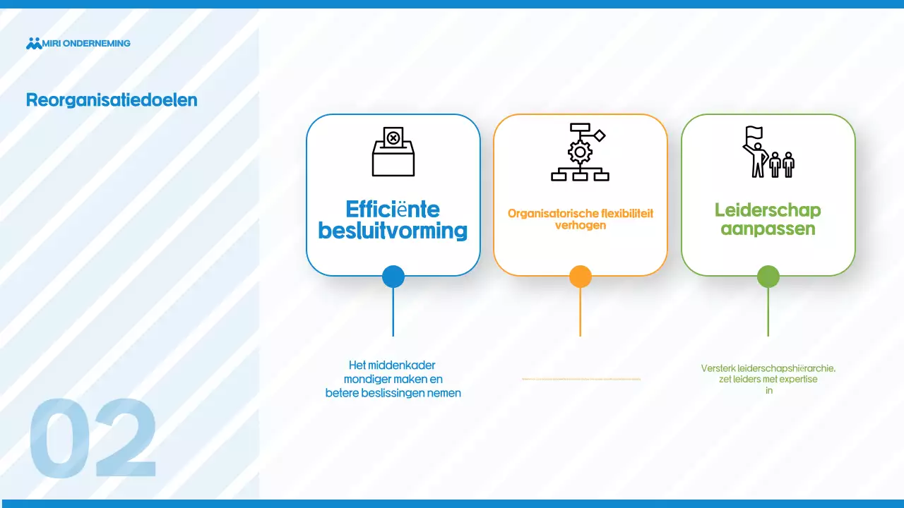Lichtblauwe eenvoudige reorganisatiegids