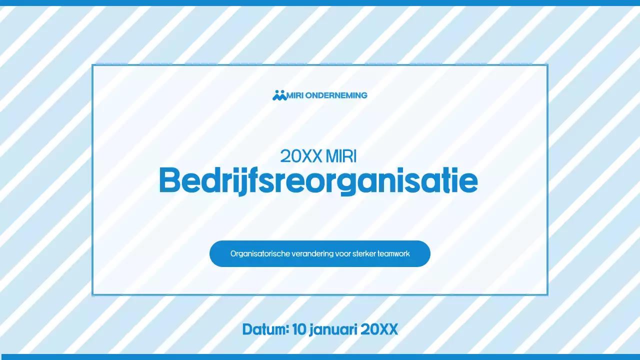 Lichtblauwe eenvoudige reorganisatiegids