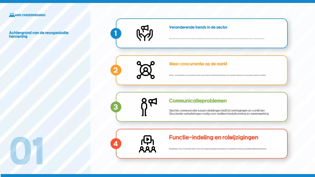 Lichtblauwe eenvoudige reorganisatiegids