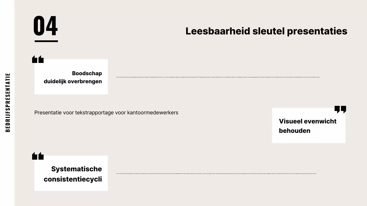 Beige standaard bedrijfsomschrijving