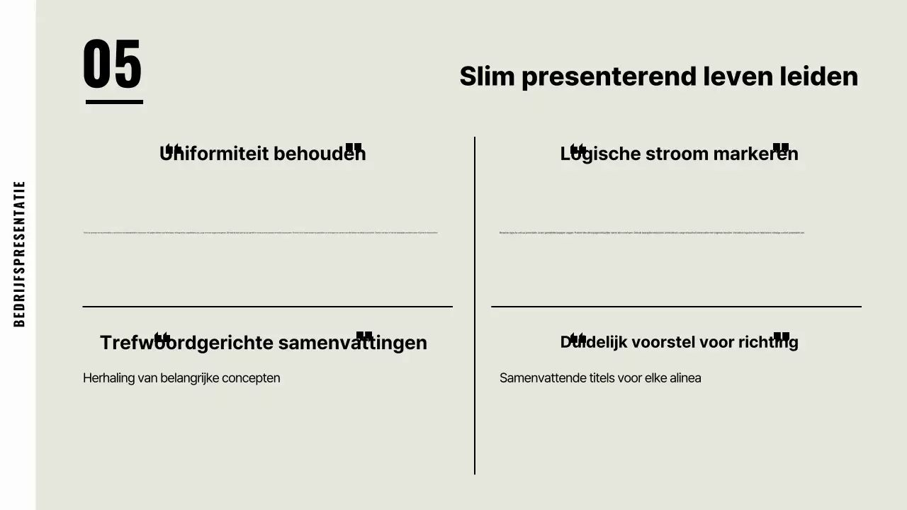 Beige standaard bedrijfsomschrijving