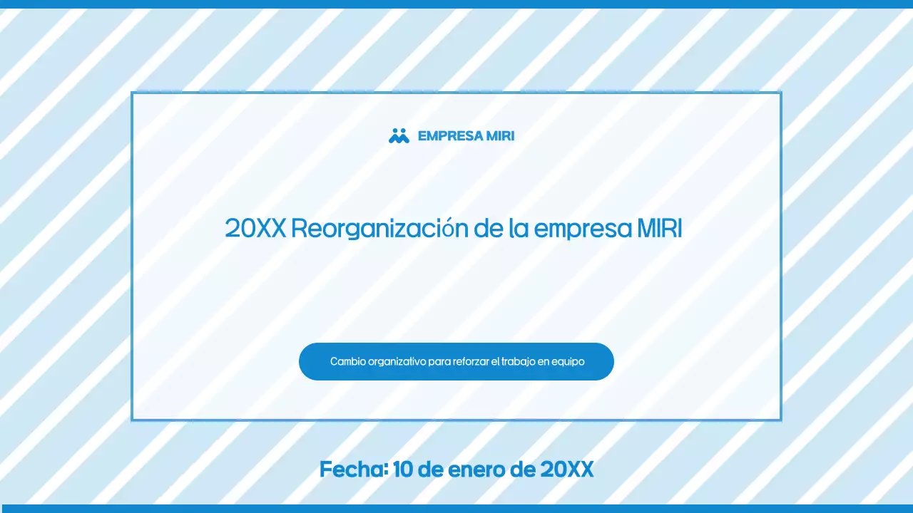 Guía sencilla de reorganización en azul claro