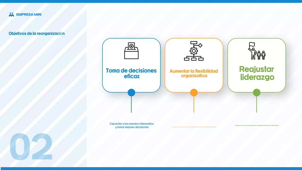 Guía sencilla de reorganización en azul claro