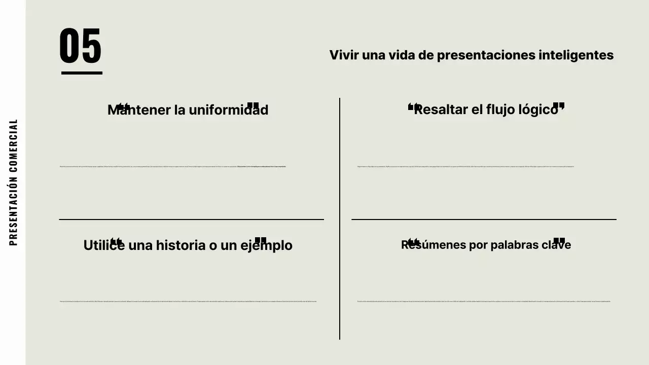 Descripción de la empresa por defecto en beige