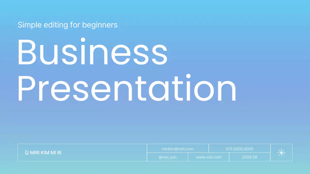 Blue Simple Business Guide Presentation