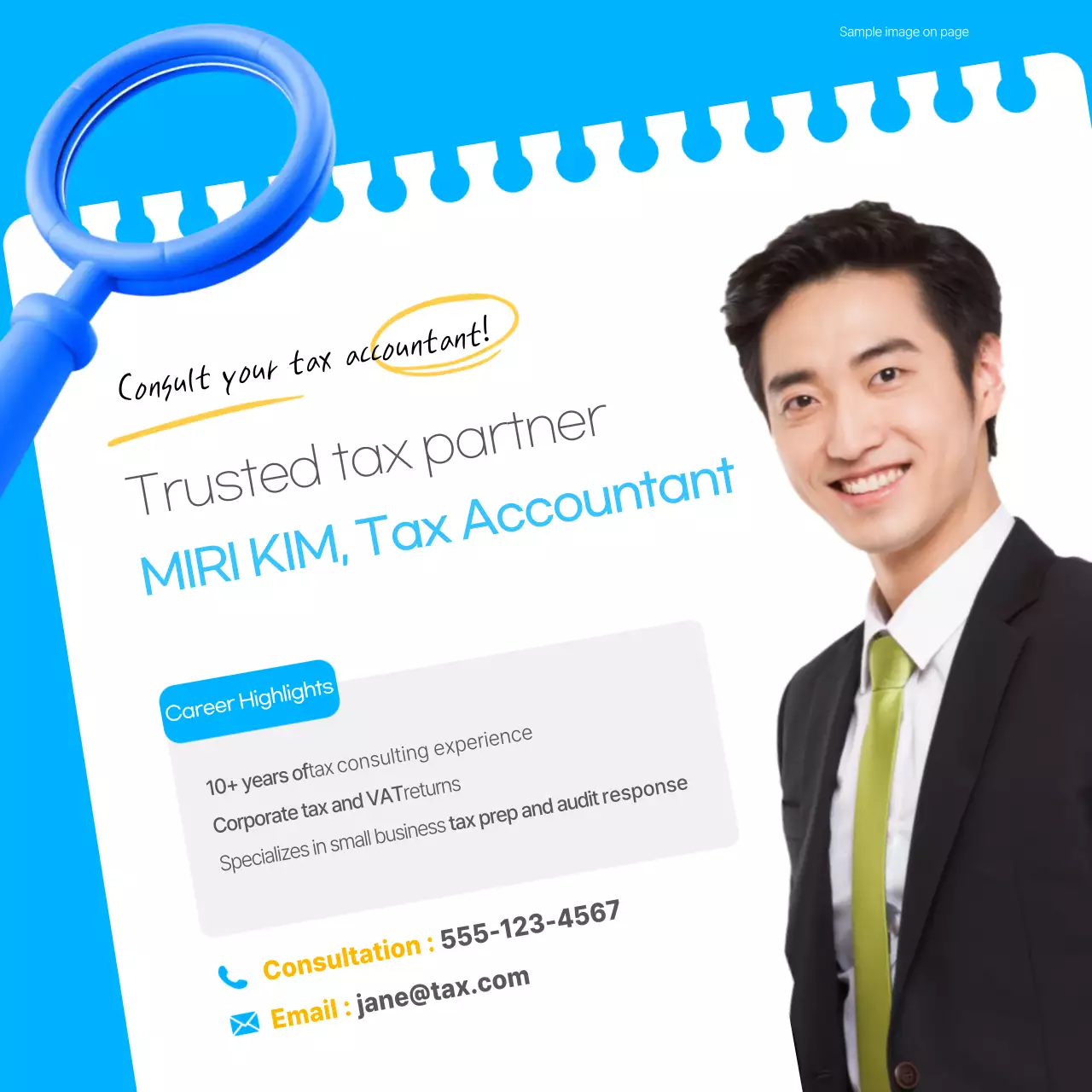 Guia de calendário de impostos moderno azul Instagram Carousel