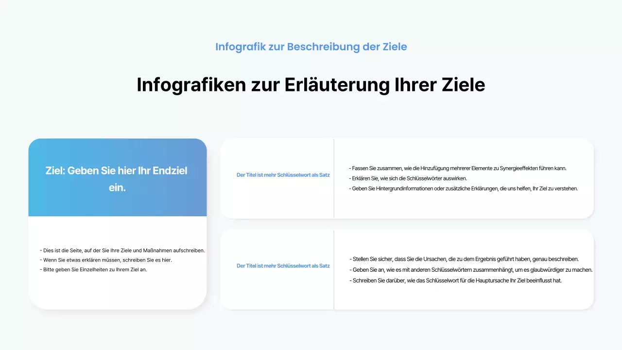 Hellblauer minimalistischer Geschäftsbericht
