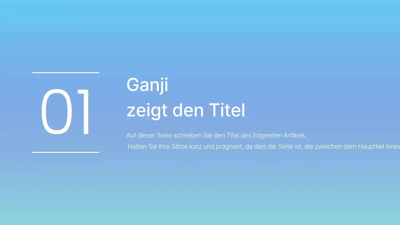 Hellblauer minimalistischer Geschäftsbericht
