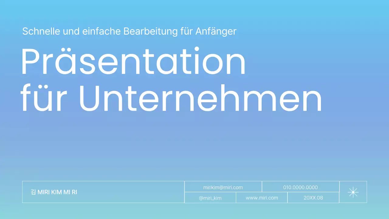 Hellblauer minimalistischer Geschäftsbericht