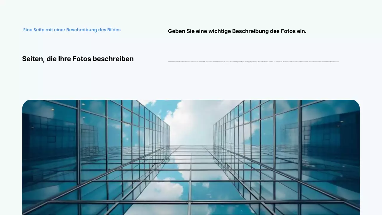 Hellblauer minimalistischer Geschäftsbericht