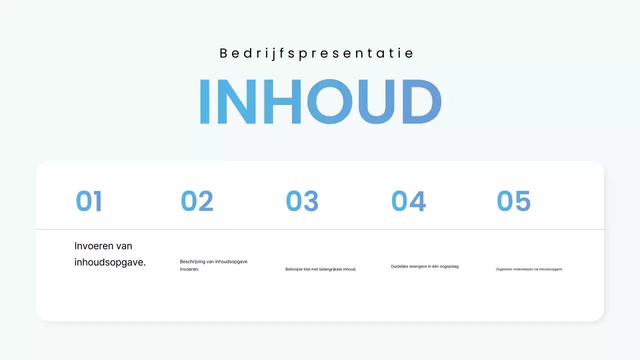 Lichtblauw minimalistisch zakelijk rapport