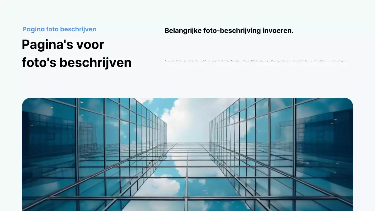 Lichtblauw minimalistisch zakelijk rapport