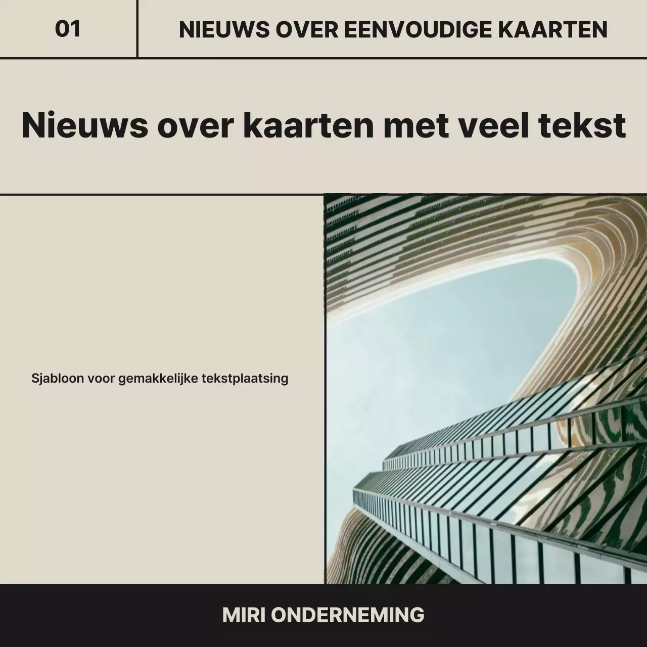 Advertenties Beige Modern CardNews