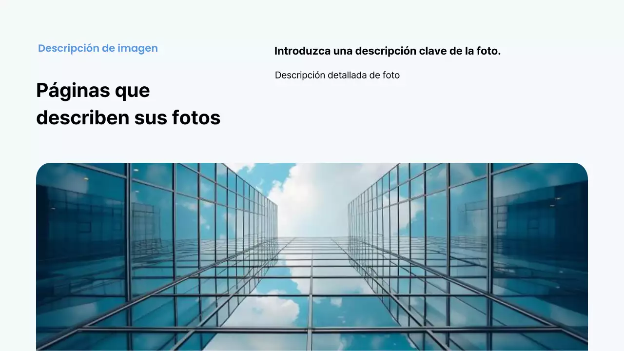 Informe empresarial minimalista en azul claro