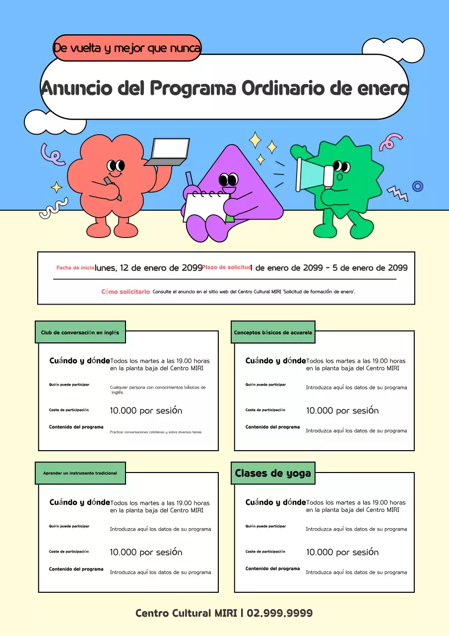 Guía de nuestro programa de formación en celeste