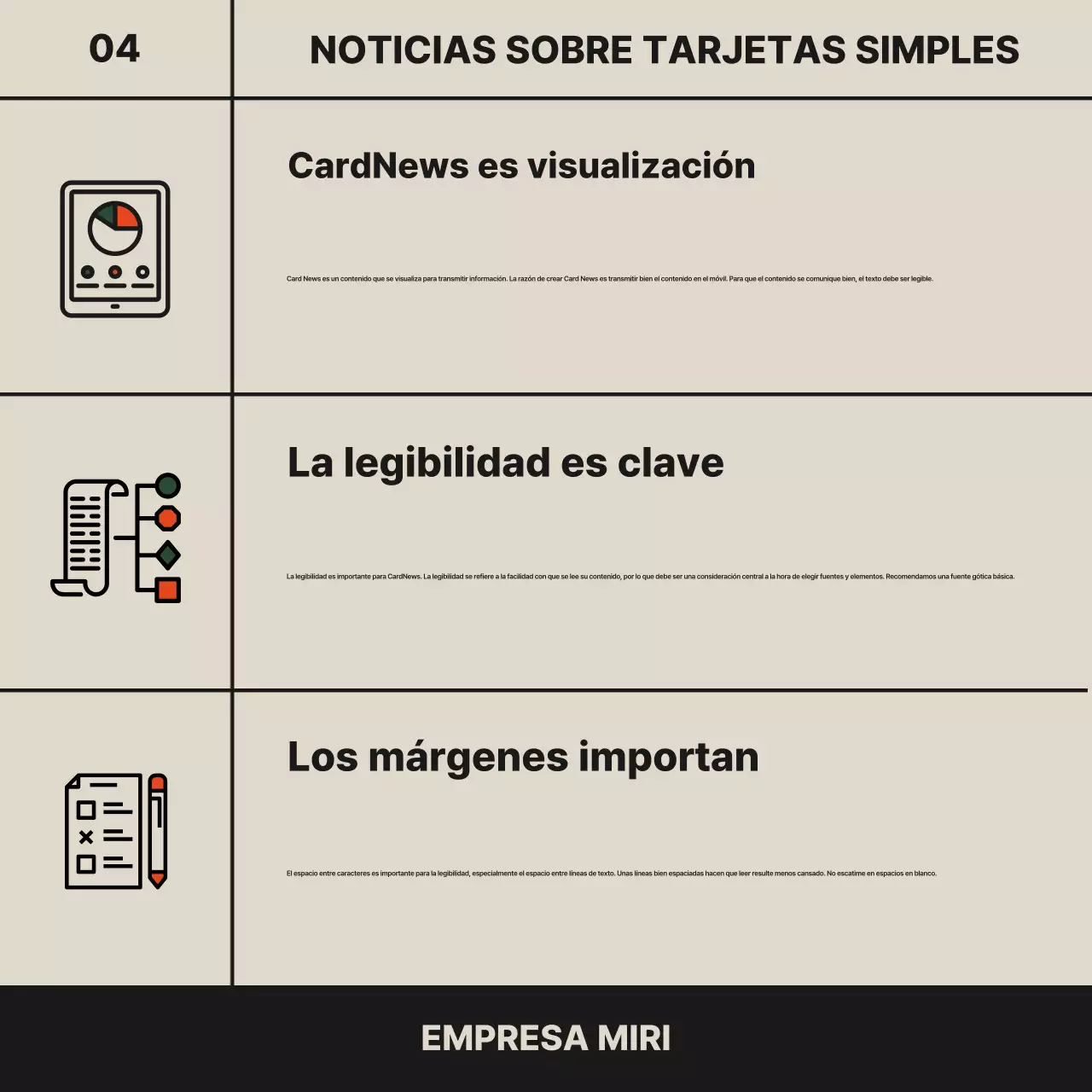 Tarjeta moderna beigeAnuncios