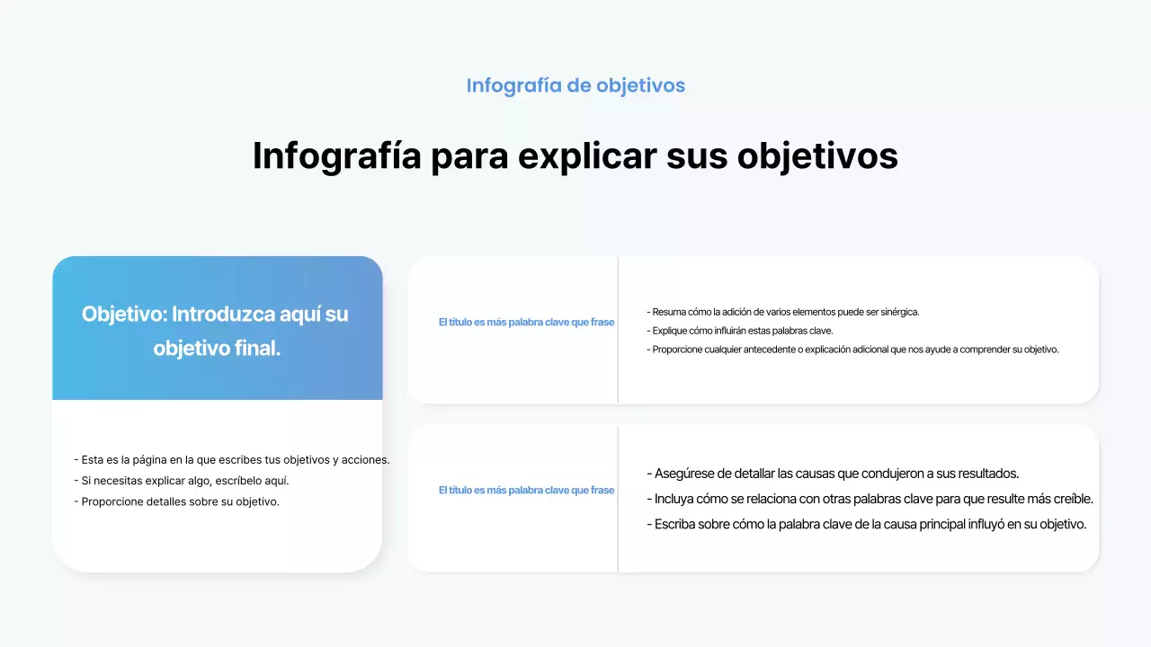 Informe empresarial minimalista en azul claro