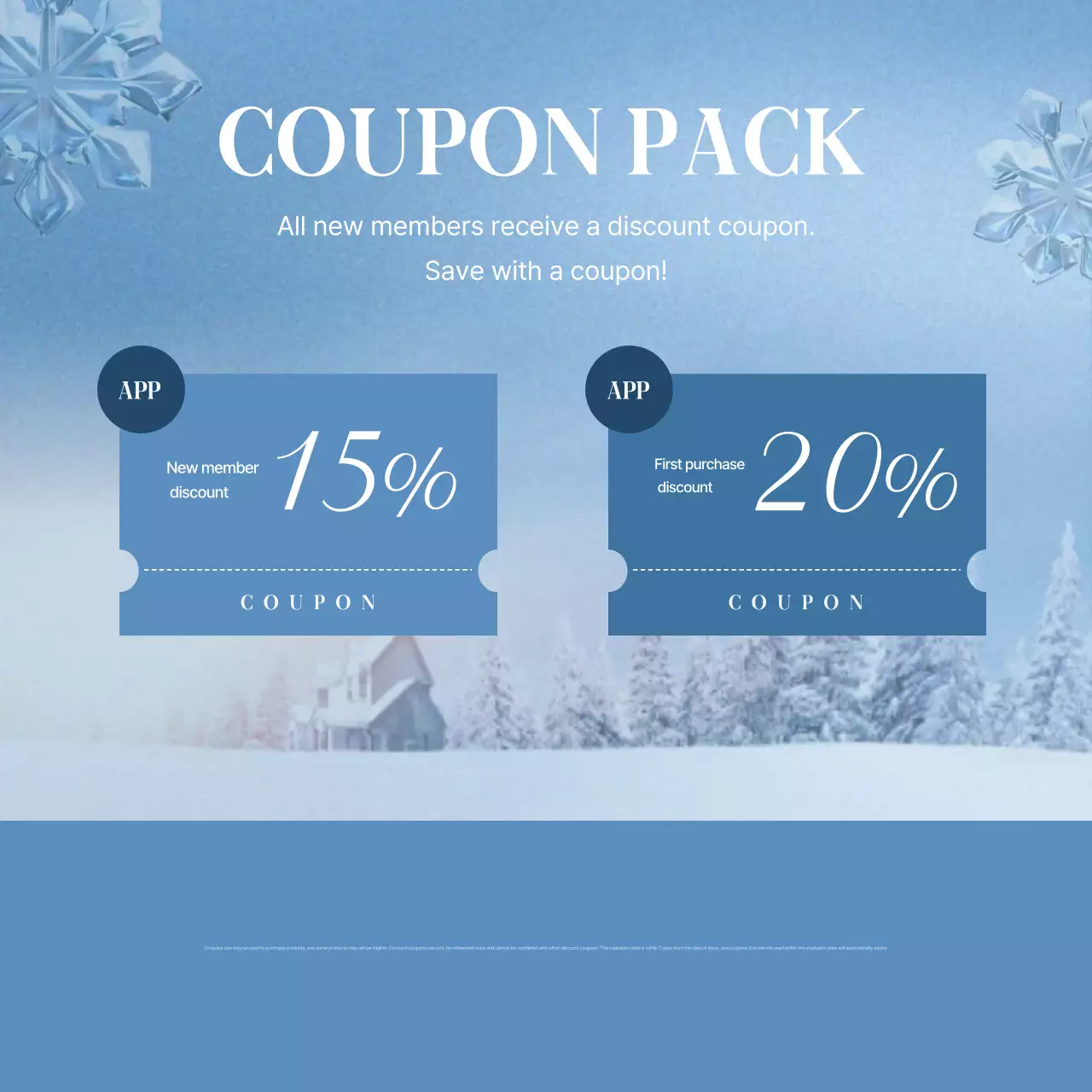 Carrossel de promoção de inverno elegante azul no Instagram