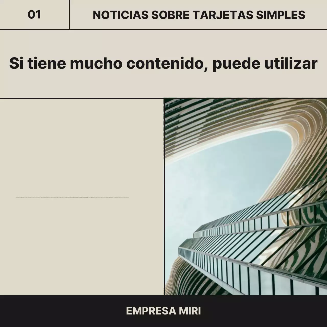 Tarjeta moderna beigeAnuncios