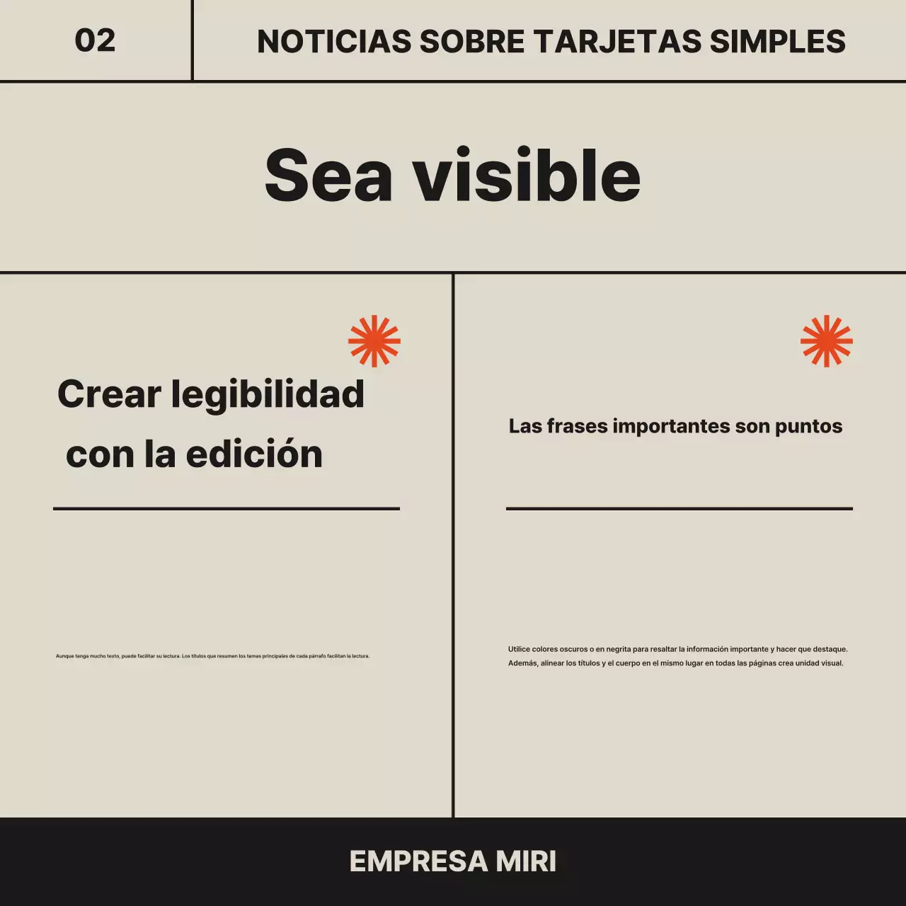 Tarjeta moderna beigeAnuncios