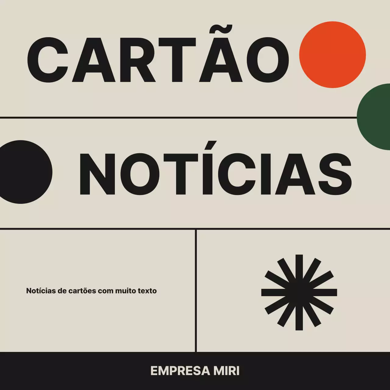 Cartão moderno begeNotícias