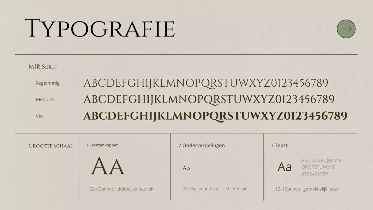 beige minimalistisch merk richtlijn document