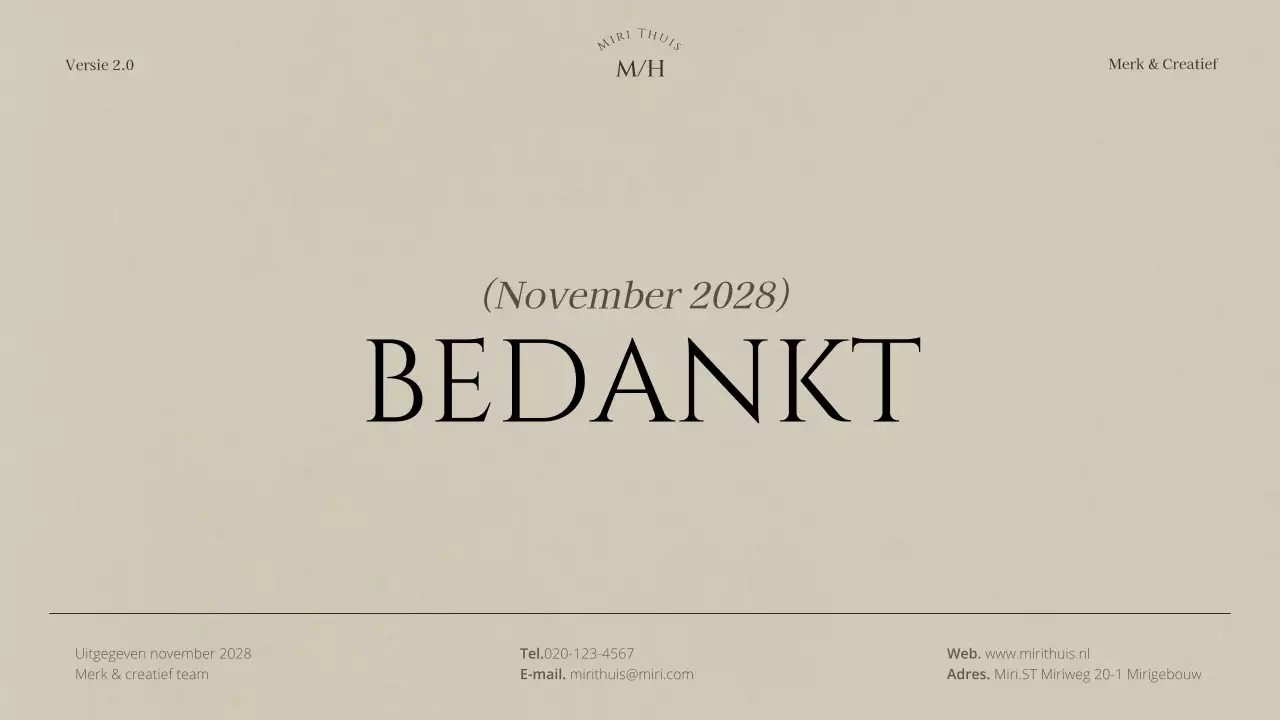 beige minimalistisch merk richtlijn document