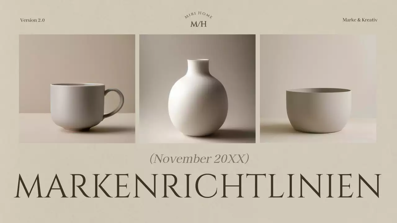 beige minimalistisches Markenrichtlinien-Dokument