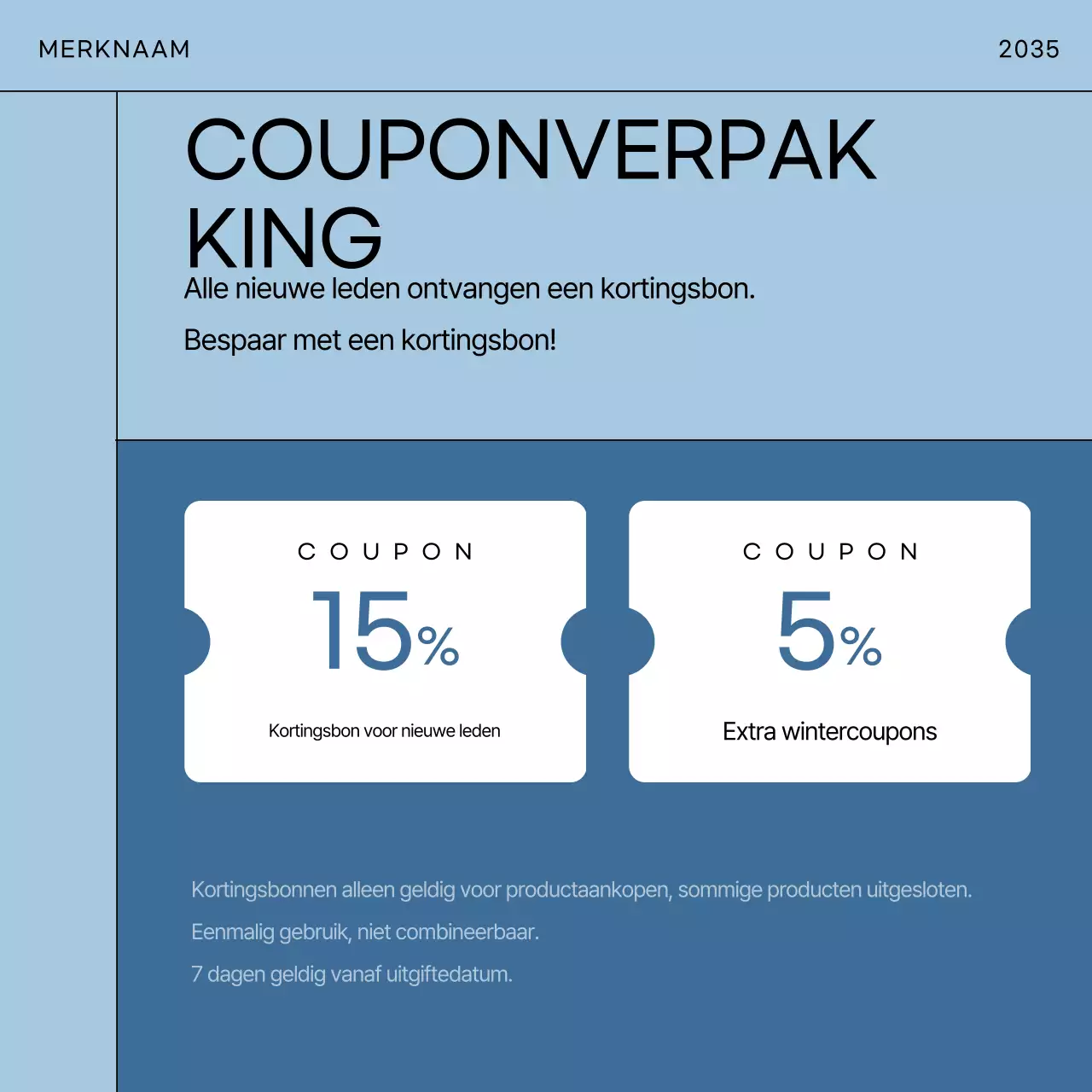 Lichtblauwe moderne mode advertentie