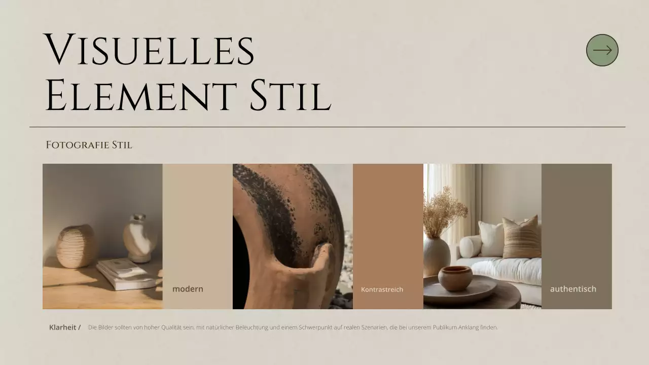 beige minimalistisches Markenrichtlinien-Dokument