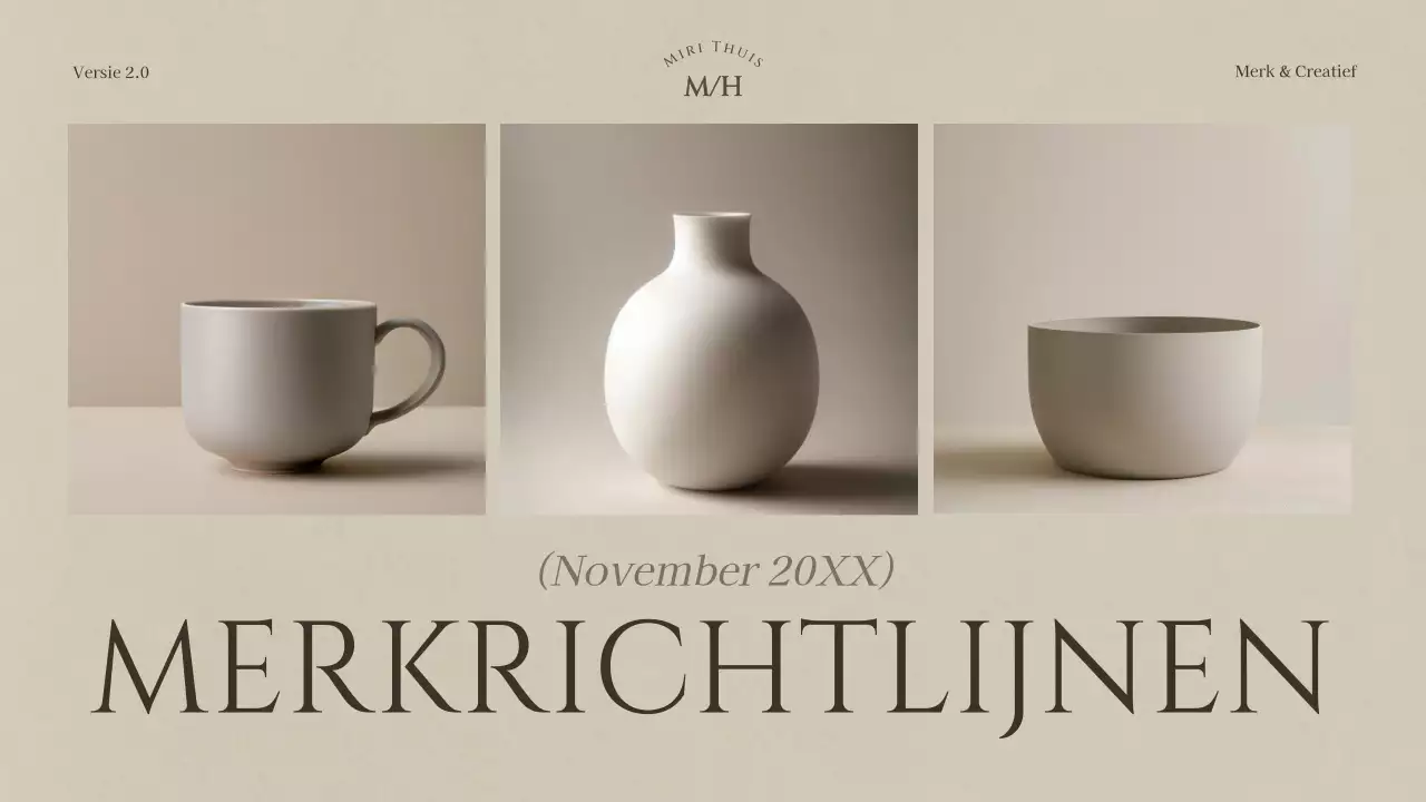 beige minimalistisch merk richtlijn document