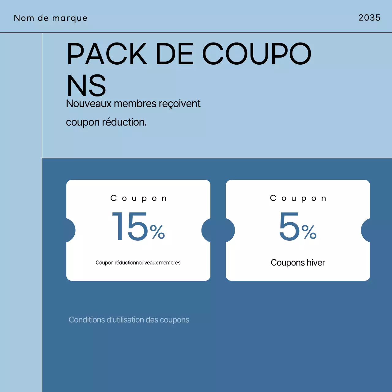 Annonce de mode moderne bleu clair