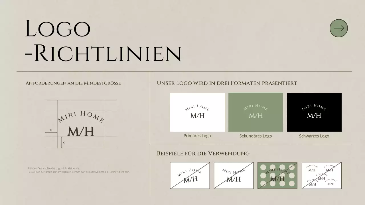 beige minimalistisches Markenrichtlinien-Dokument