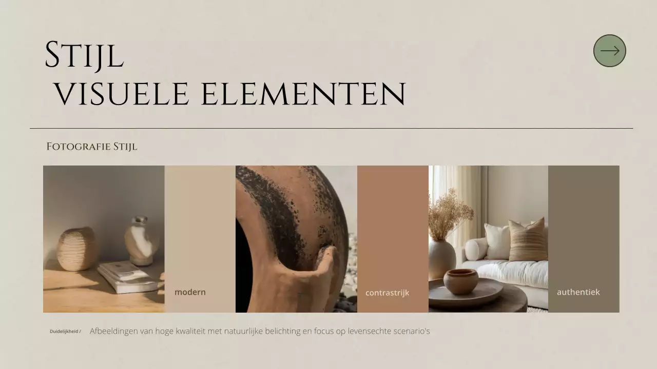 beige minimalistisch merk richtlijn document