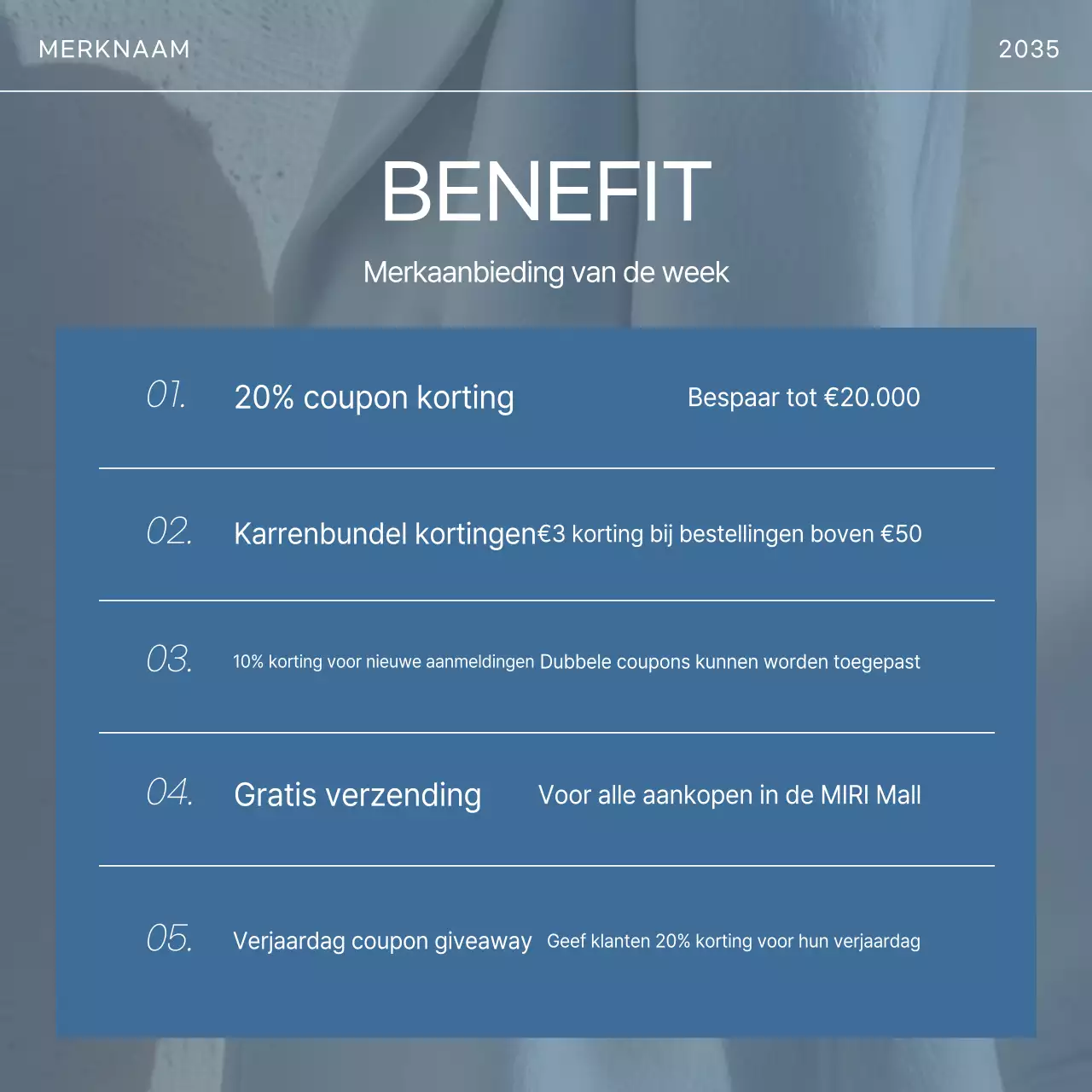 Lichtblauwe moderne mode advertentie