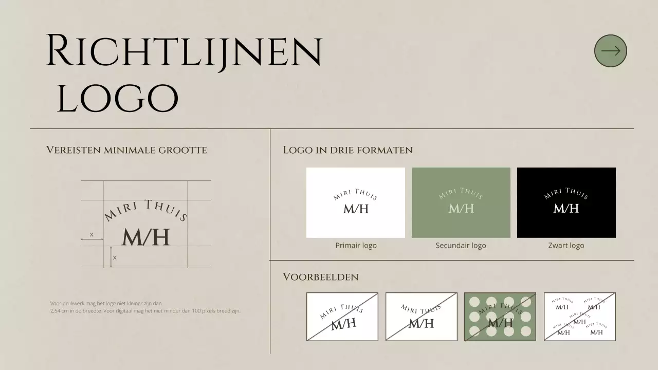 beige minimalistisch merk richtlijn document