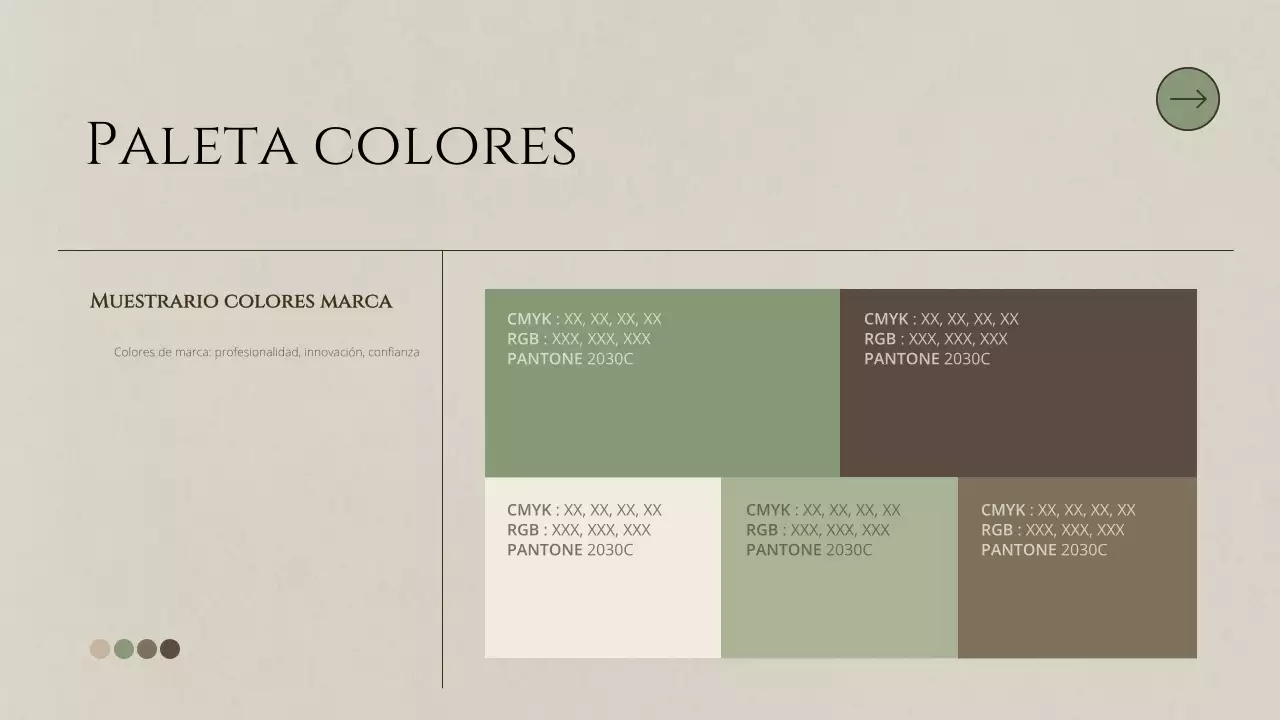 documento de directrices de la marca minimalista beige